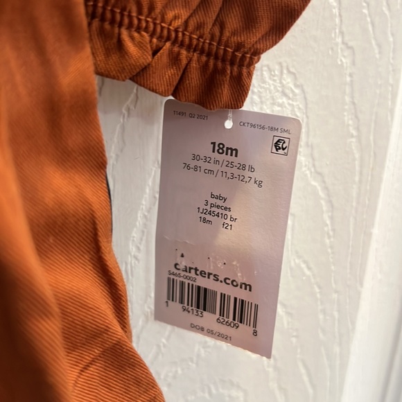 18month 2 brown dress  with black polka dots with a grey vest - new with tags - - Picture 3 of 9